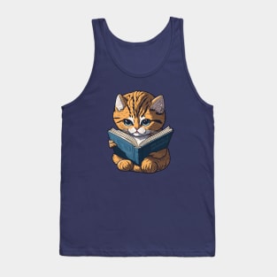 Reading Cat Tank Top